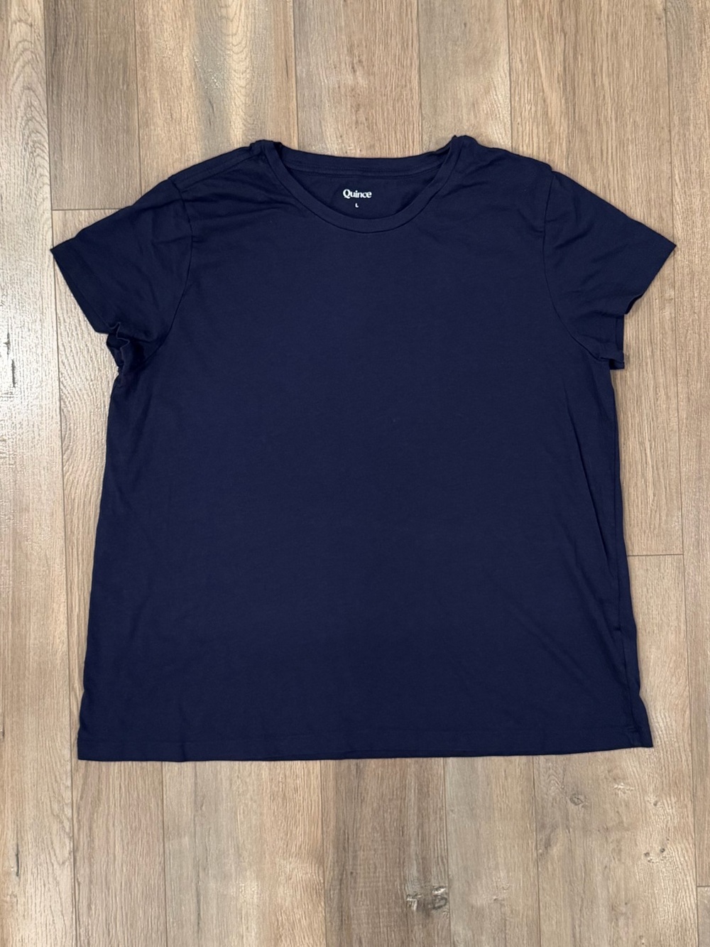 Quince Classic Navy Short-Sleeve Crew Tee for Women